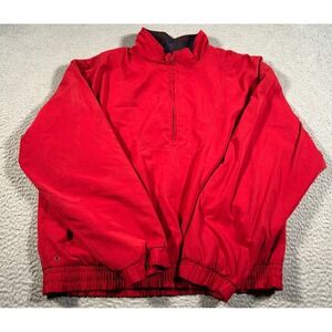 Tourney Gore Tex Jacket Women Large Red Windproof Waterproof‎ Breathable 1/2 Zip